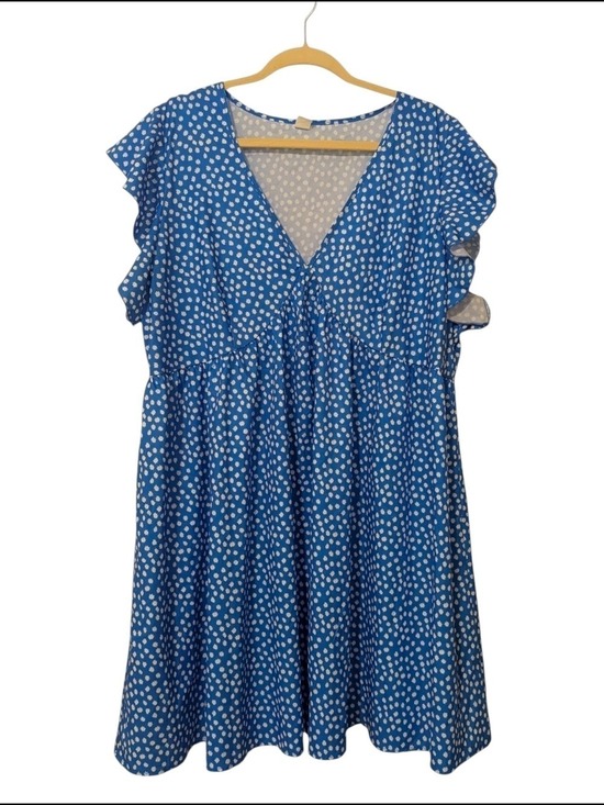 Dresses & Skirts - Blue Mini Dress Daisies